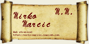 Mirko Marčić vizit kartica